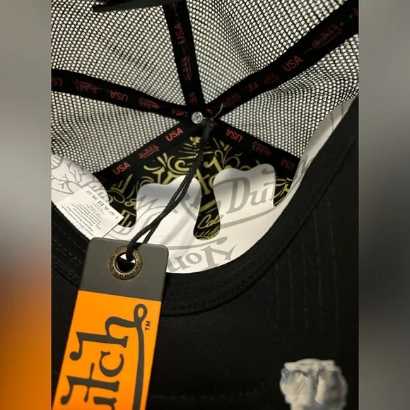 VON DUTCH BLACK POLKA DOT TRUCKER NWT - Picture 5 of 5